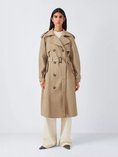 NEW John Lewis Women's Water Repellent Knee Length Trench Coat - Camel - UK 8