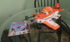 Disney Planes DUSTY Crop  Duster Airplane Plush 16"x15" & Sticker Book