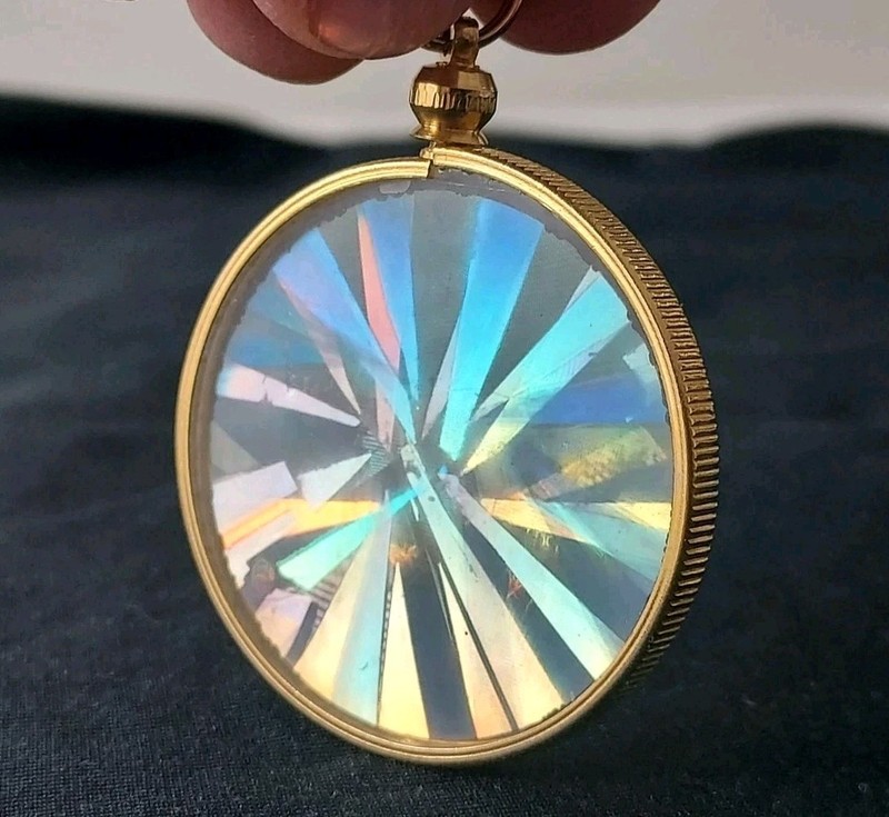 Vintage 1970-80s Hologram Pendant Prism, Starburst or Glass Shards Design ~ Exc!
