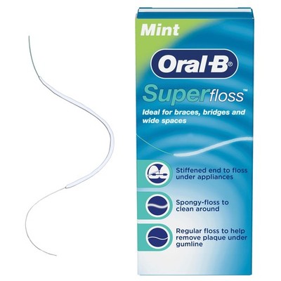Oral-B Super Floss Pre-Cut Strands, Dental for 50 Count (Pack of 1)