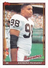 1991 Topps - Anthony Pleasant #597 Cleveland Browns NFL Trading Sports Card