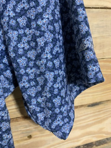 Walter Hagen M Golf Polo Shirt Small Blue Floral Performance Short Sleeve NWT - Picture 6 of 14