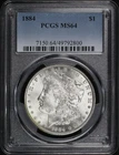 1884 Morgan Dollar PCGS MS-64 - Banded Rainbow Reverse Toning!