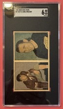 1951 Berk Ross Doubles #3-14 Wade Walker, #3-16 Sid Abel SGC 6 EX-NM