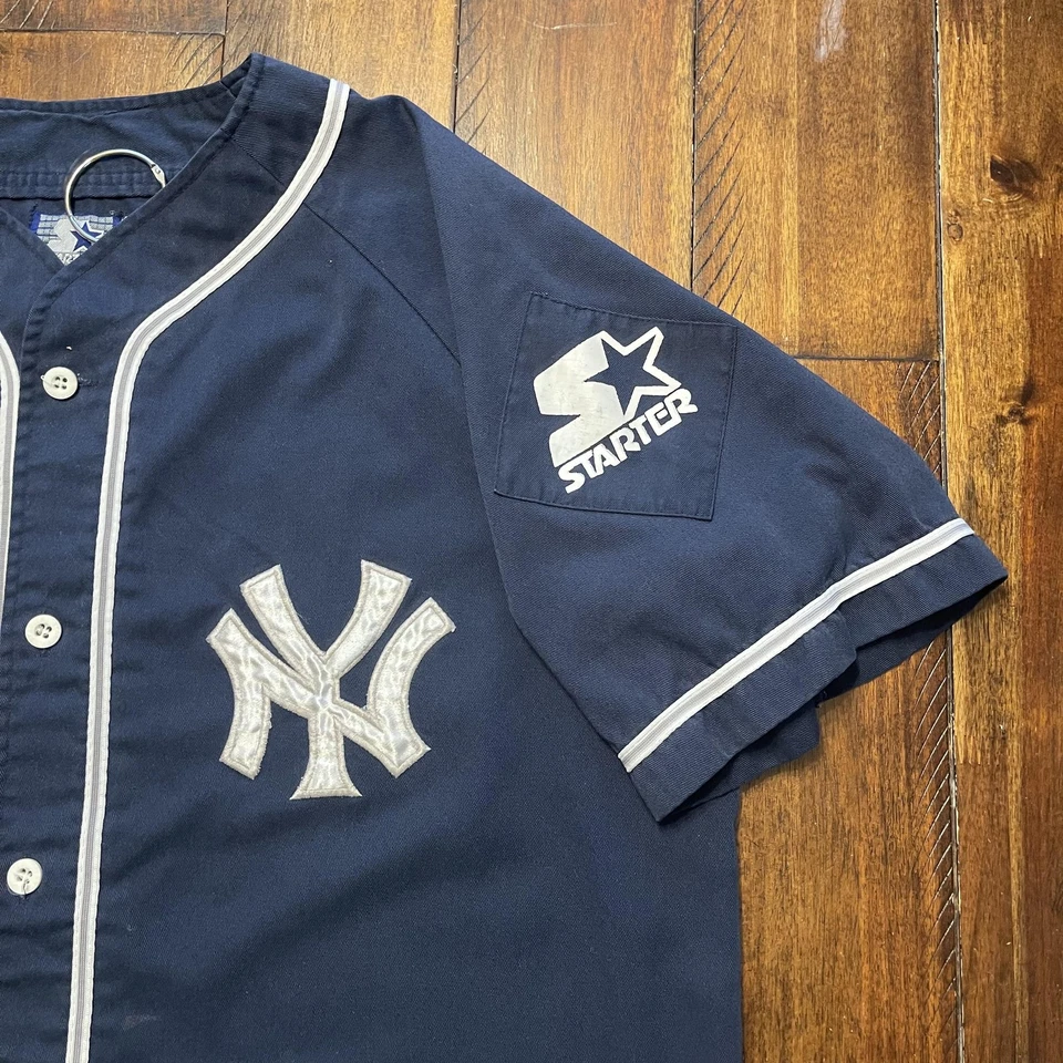 Camiseta de béisbol vintage de los New York Yankees para hombre XL azul marino MLB béisbol iniciador años 90 Foto 4 de 4