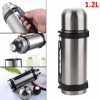 1200ML Thermos Stainless Flask Bottle Vacuum Insulated Hot Cold Tea Drink Travel
