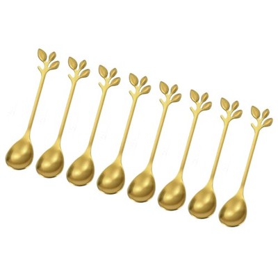 Grade 304 Nonrust Steel Leaf Shape Spoon for Multipurpose Kitchen Tasks