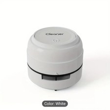 White Mini Desk Top Vacuum Cleaner