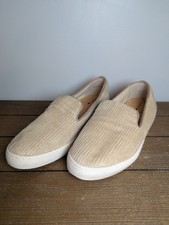 Birdies The Swift Womens 6.5 Oatmeal Beige Corduroy Slippers Comfort Travel Shoe