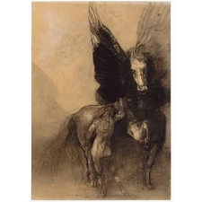 Pegasus and Bellerophon, 1888 - 40x50 Inch Rolled Canvas Wall Art Print