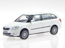 Skoda Fabia 2 Combi 2010 New Logo white diecast model car Abrex 1/43