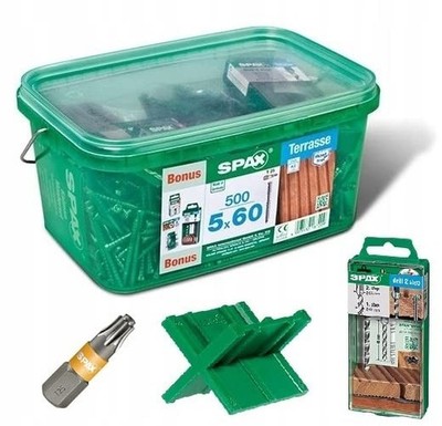 Spax-D Terrassenschrauben 5x60 A2 500 St. Green Box