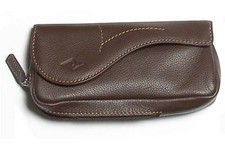 Aniline Buffalo Leather MPB Bag for Pipe, Tobacco & Accessories - Brown