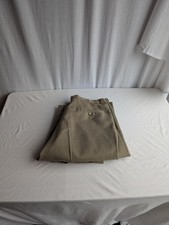 Vintage BHS Mens Trousers Beige Dress Pant Polyester Waist 34" Leg 29"