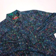 Robert Graham Mens XL Classic Fit Paisley Swirl Button Down Shirt Multicolor