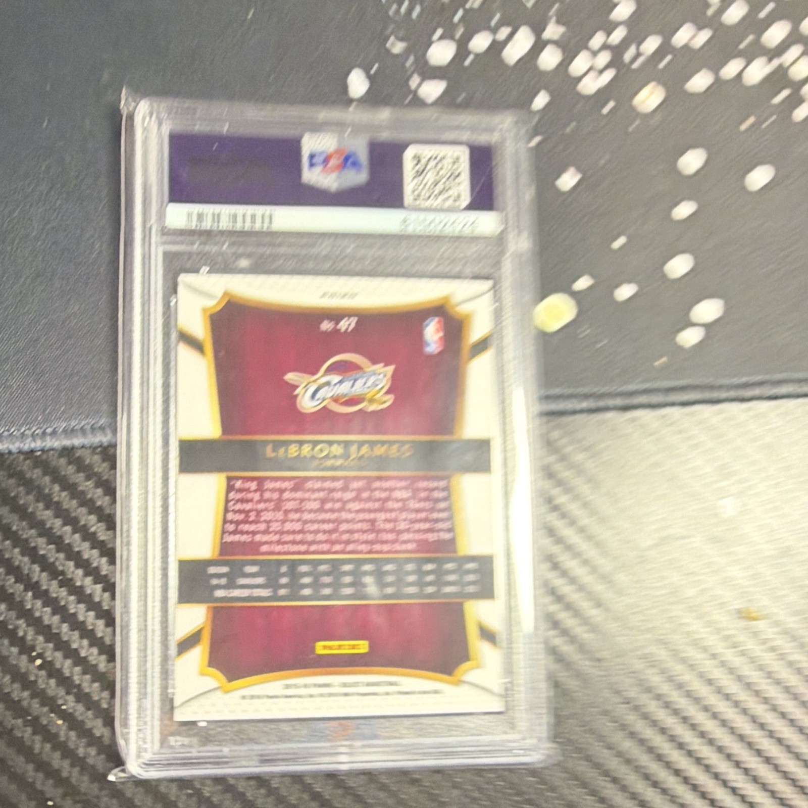 Panini 2015-16 Select Concourse LeBron James Silver Prizm #47 PSA 10 Cavaliers view 2