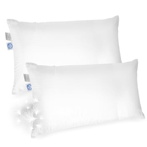  Goose Down Sleeping Pillow White 600 Fill Power with Medium King (Pack of 2)