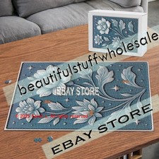 1000 piece jigsaw puzzle Floral Nature teal botanical