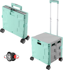 FELICON Folding Utility Cart Portable Rolling Crate Handcart with Durable Heavy