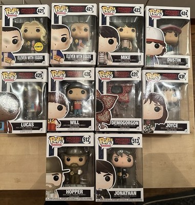 Funko Pop Stranger Things Sammlung 10 Figuren inkl. Eleven Chase #421