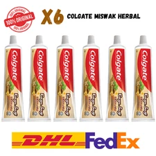 6 Tube x 175g Colgate Miswak Herbal Toothpaste Extract Fresh Clean Gum Care DHL