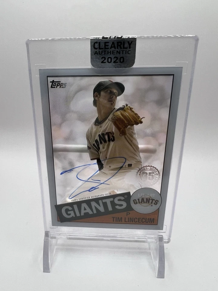 2020 Topps Clearly Tim Lincecum #TBA-TLI Signed Autographed Auto Clear Card MT! - Image 2 of 4