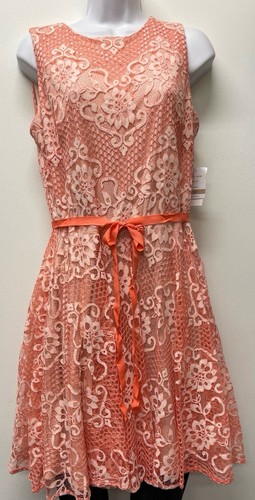 GORGEOUS! NWT Sz 12 Fancy Lined Sleeveless Lacy Summer Dress by Danny & Nicole