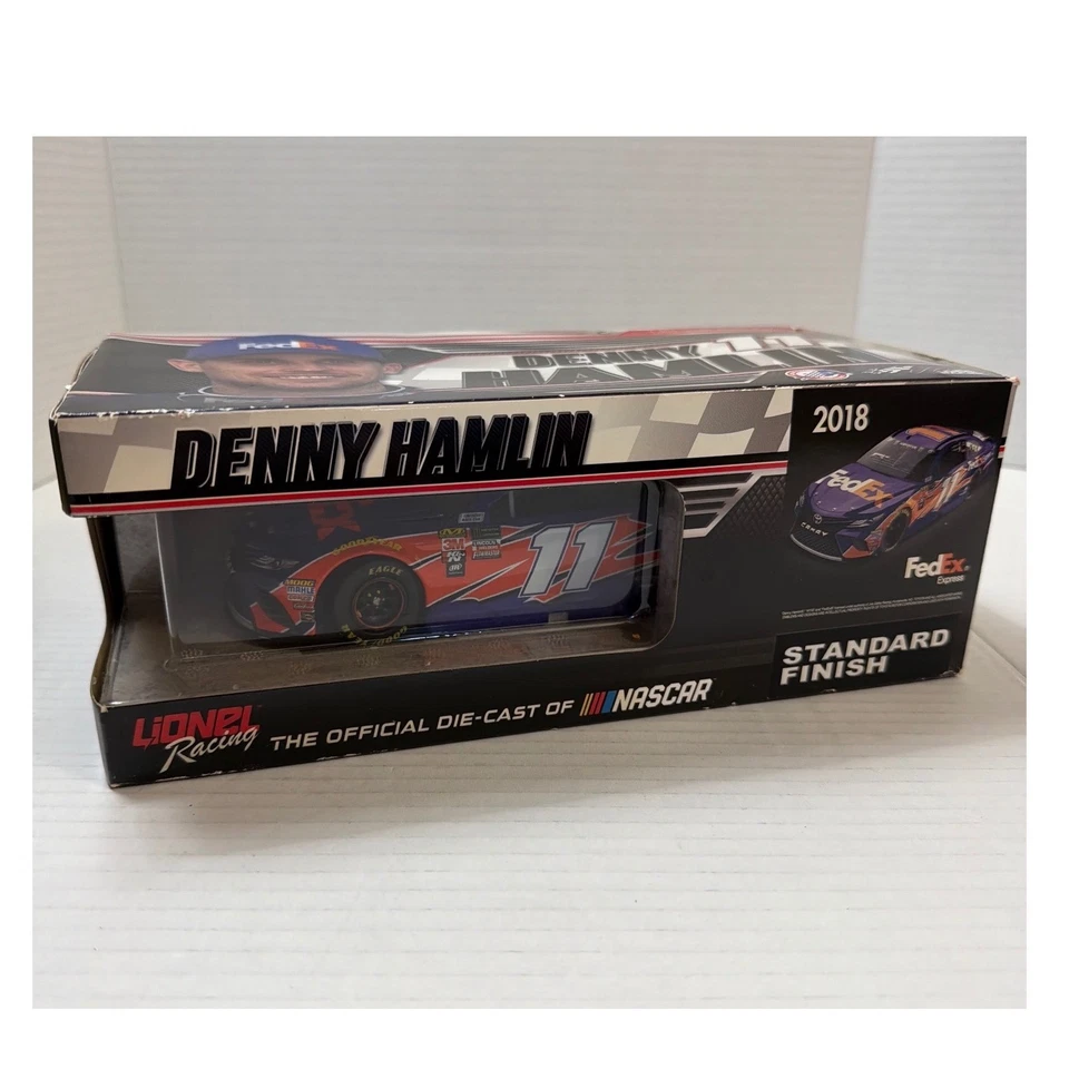 Coche diecast Lionel Racing Denny Hamlin 11 FedEx 2018 NASCAR acabado estándar Foto 2 de 4