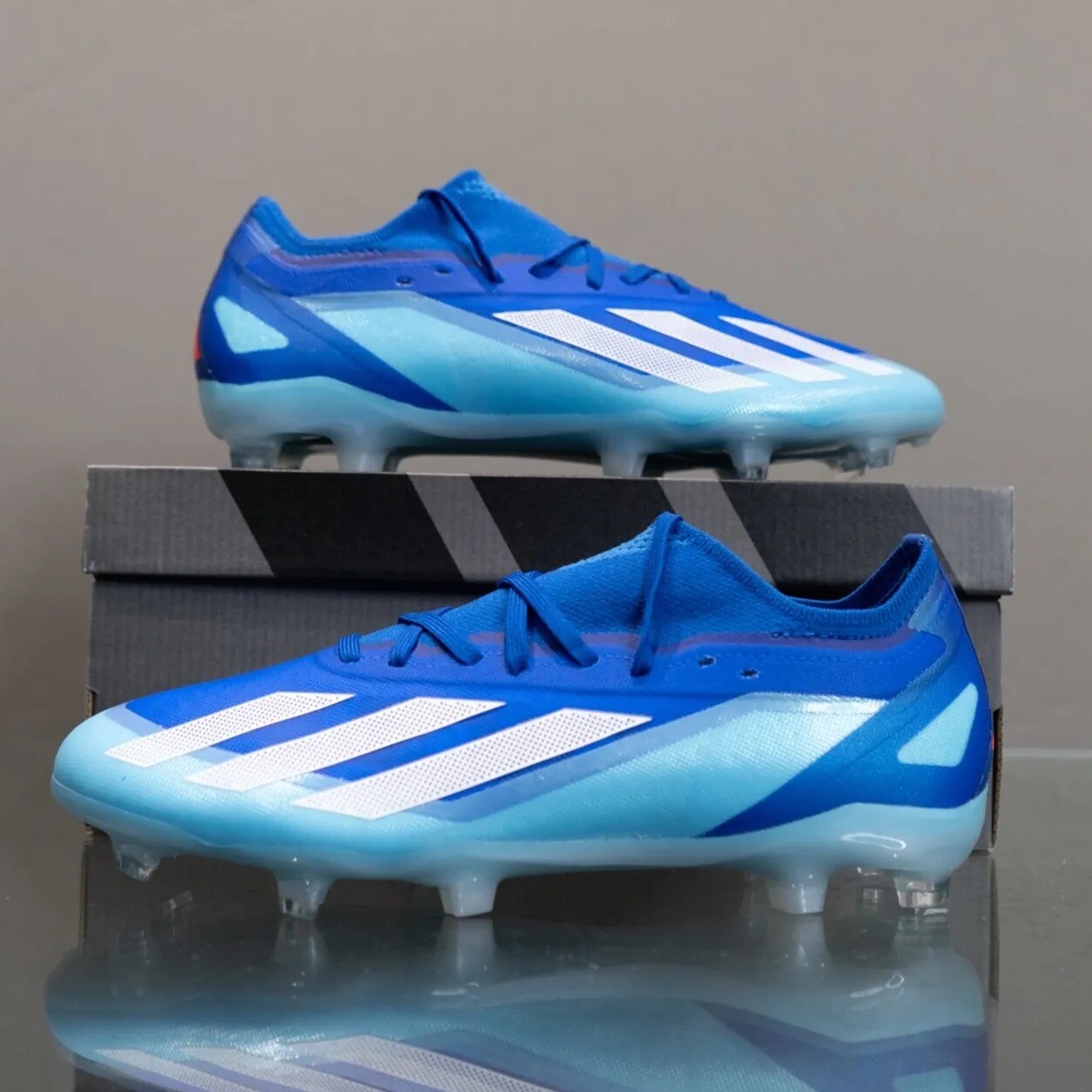 Мужские бутсы Adidas X CrazyFast.2 FG для футбола, синие кроссовки #422