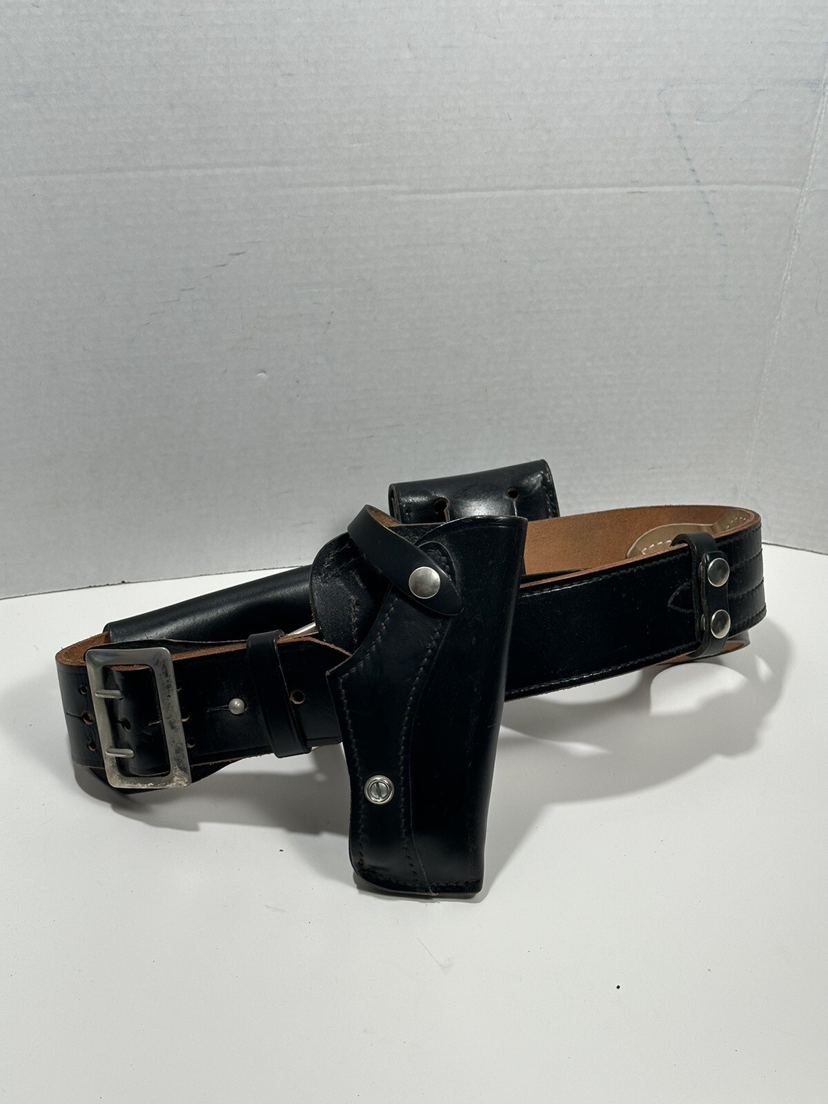 JayPee Leather Adjustable Oficial Garrison Police Gun Belt Set With