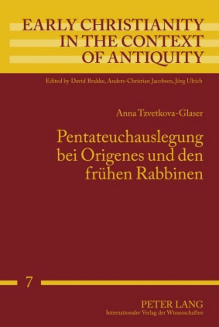 Anna Tzvetkova-glaser | Pentateuchauslegung Bei Origenes Und Den