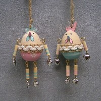 Formano Deko Huhn Hahn Ei Holz 2Er-Set Sommer Geschenk FrüHling Ostern