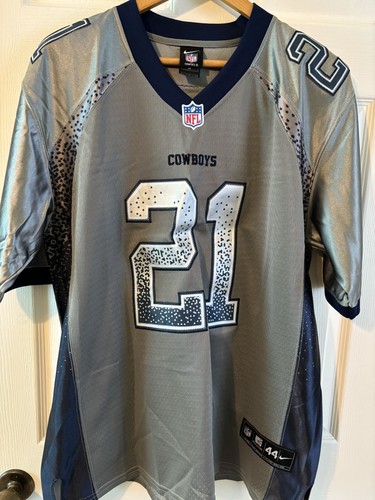 Mens Rare Nike Onfield Dallas Cowboys #21 Ezekiel Elliott Stitched Jersey Sz 44 - Picture 2 of 8