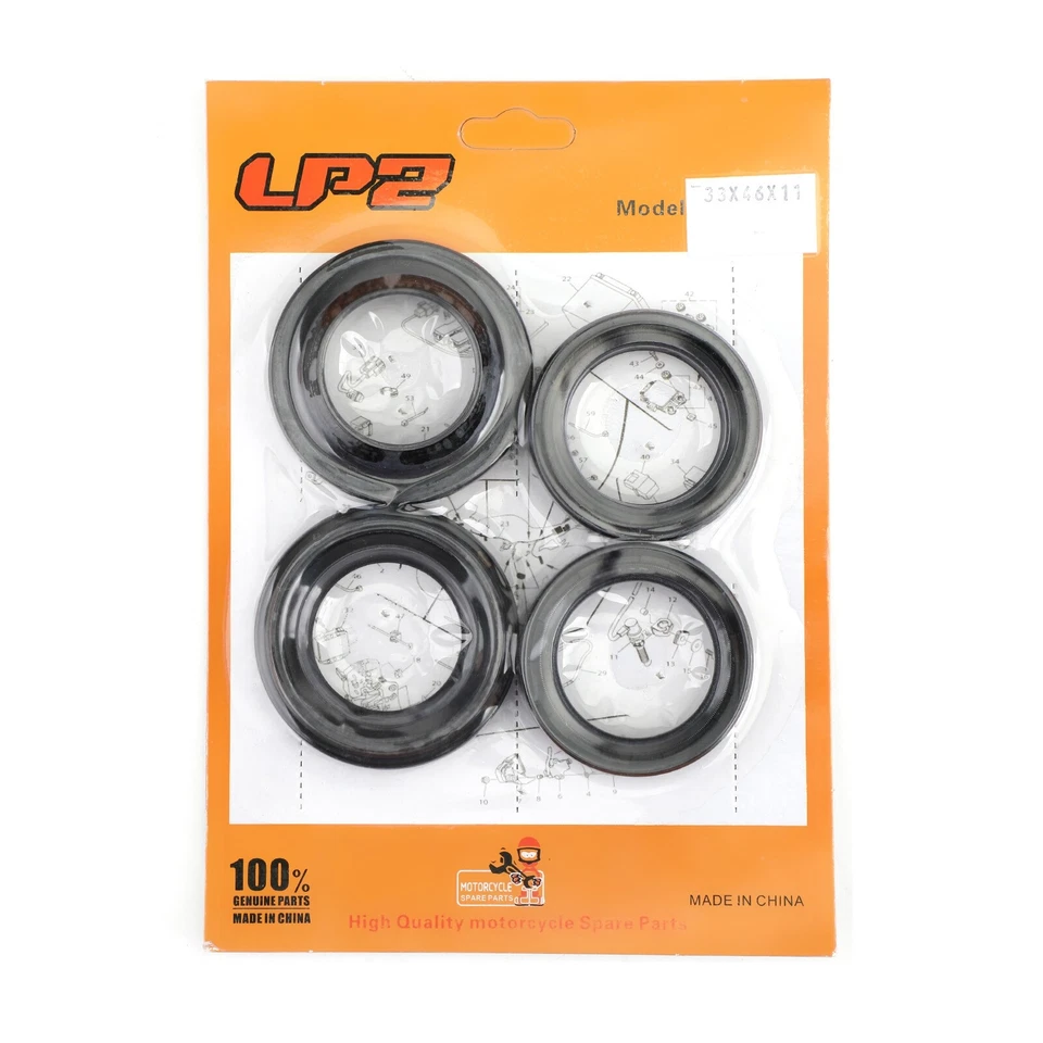 Juego de limpiaparabrisas de sello de aceite de horquilla para Kawasaki KLX140L KLF150 KLX125C KX65A 2000-2018 UE Foto 2 de 4