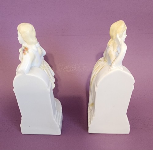 ERPhila Germany Man And Women Porcelain Bookends.  - Picture 5 of 12