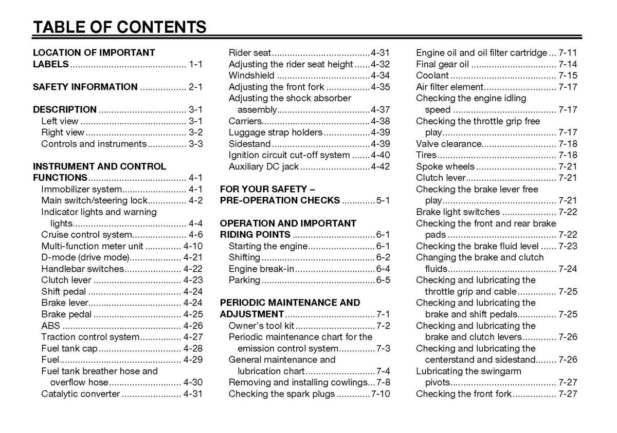 Yamaha Owners Manual Book 2014 SUPER TENERE 1200, XTZ12E | eBay
