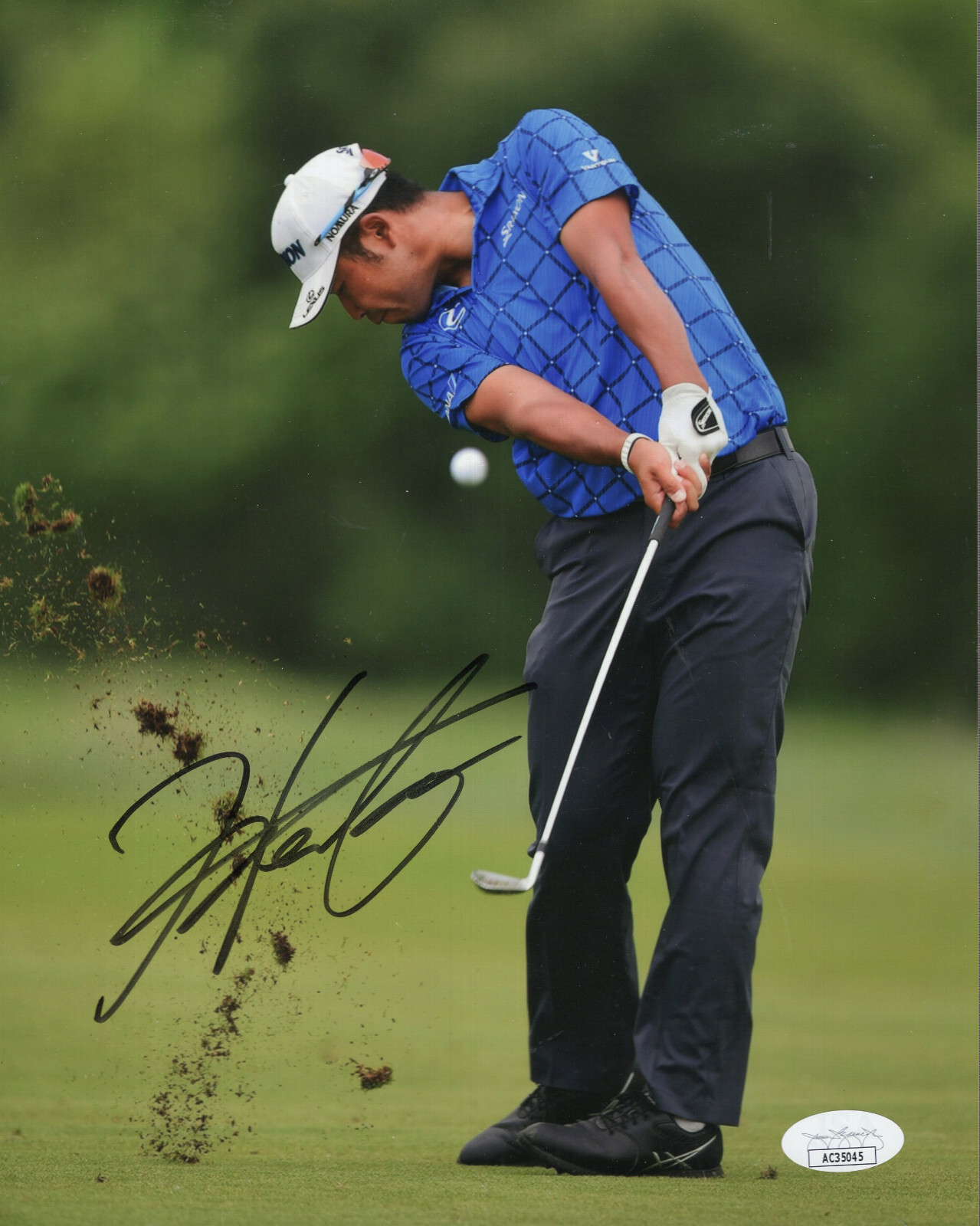 Hideki Matsuyama Autographed Signed HAND 8x10 PHOTO AMAZING POSE MASTERS CHAMP JSA 