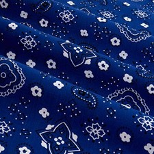 Royal Paisley Bandana Poly Cotton Fabric BTY Shason Textile