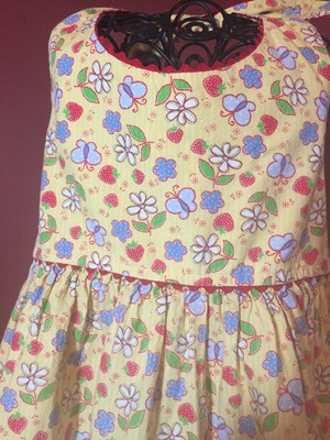 Robe Fille Chez Ami - Taille 5, Imprimé Papillons/fraises, 100% Coton, Occasion