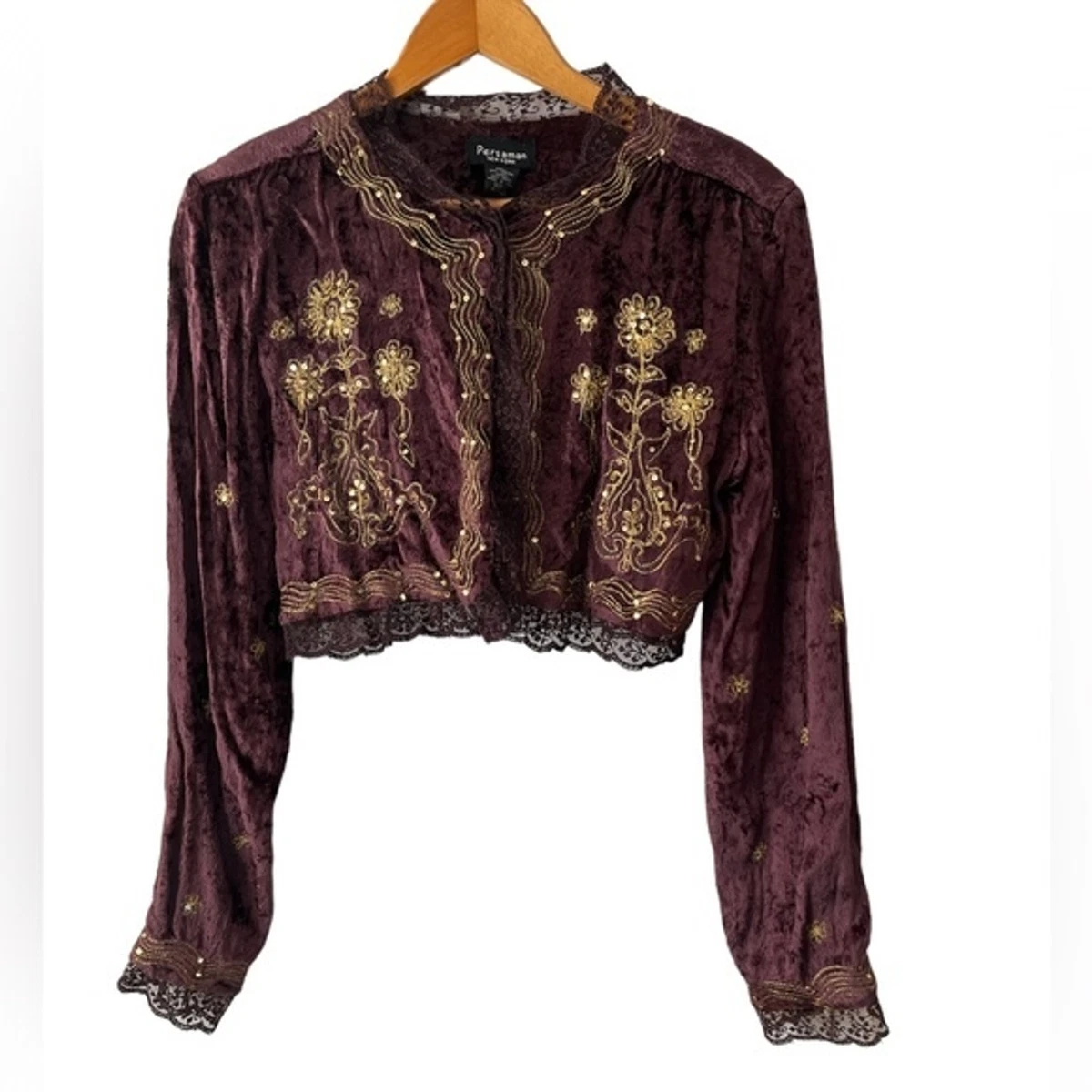 Crop velvet jacket cheap