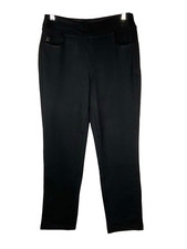 Belle by Kim Gravel Pants Perfect Ponte Straight-Leg Black Petite Size 8 New