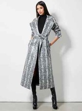 ALICE &OLIVIA (XL)JARRETT VEGAN SNAKESKIN PRINT PYTHON TRENCHCOAT NWTMSRP$995.00