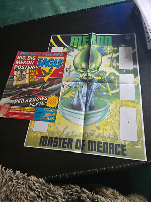 Eagle Comic 8 May 1982 Inc Mekon Free Gift Poster
