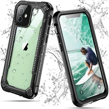 iPhone 12 Case 6.1", IP68 Waterproof Full Body w/ Built in Screen Protector