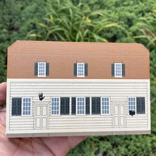 Vintage Retired Shaker Village Series CAT'S MEOW Meeting House Saltbox ❤️blt39j4