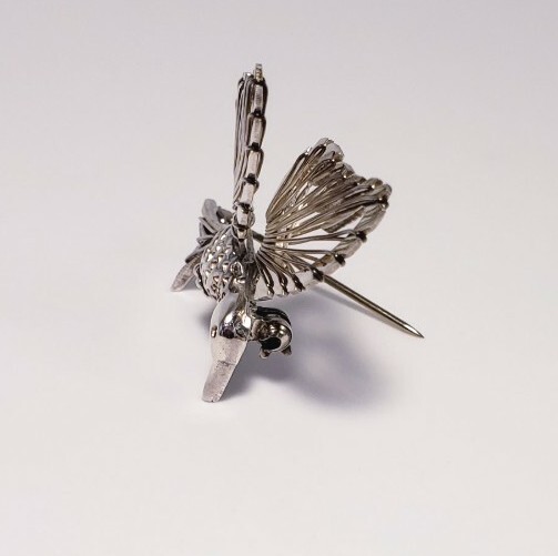 Wire Wrapped Signed Sterling Silver Engraved Humm… - image 7