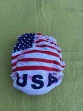 Loveybums Large Sky Blue / American Flag Tie Dye Recycled T-Shirt Diaper