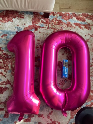 Hot Pink Balloon Number 0 Birthday Balloon 40 Inch Large Giant Jumbo Mylar Fo... - Picture 3 of 7