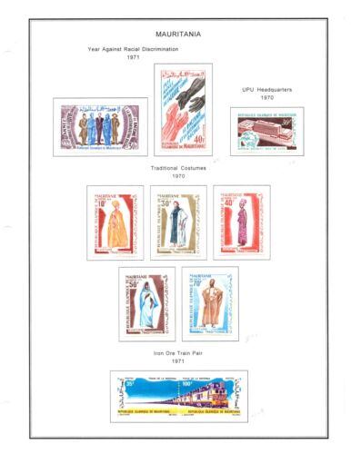 MAURITANIA 1965-1980 COLLEZIONE DI 400+ SET PER LO PIÙ IN PERFETTE CONDIZIONI ALCUNI USATI SU 50 PAGINE - Foto 7 di 24