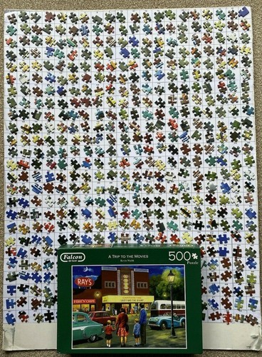 Falcon A Trip To The Movies 500 Piece Jigsaw Puzzle Counted & Complete - Picture 2 of 5